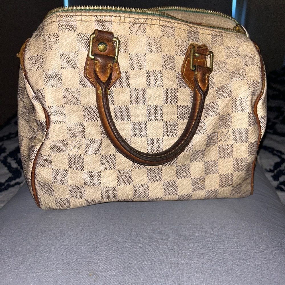 VINTAGE Louis Vuitton Damier Azur Speedy 30 Satchel